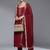 Women Regular Thread Work Silk Crepe Kurta with Trousers & With Dupatta