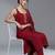 Women Regular Thread Work Silk Crepe Kurta with Trousers & With Dupatta
