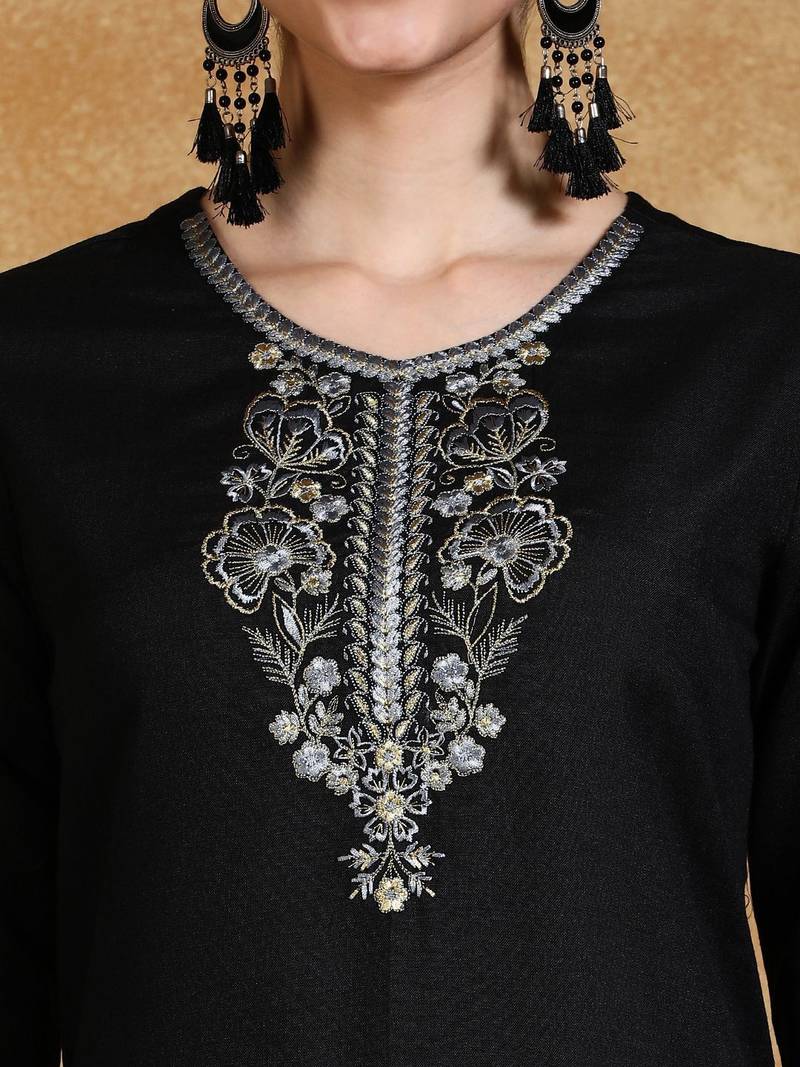 Women Floral Embroidered Kurta with Trousers & Dupatta