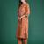 Striped Beads & Stones Pure Cotton Kurta With Trousers & Dupatta