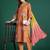 Striped Beads & Stones Pure Cotton Kurta With Trousers & Dupatta