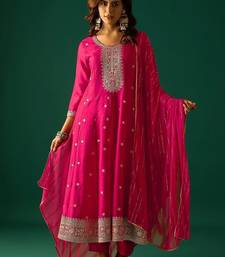 Women Ethnic Motifs Embroidered Panelled Kurta with Trousers & Dupatta