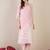 Women Floral Printed Regular Thread Work Linen Kurta with Trousers & With Dupatta