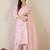 Women Floral Printed Regular Thread Work Linen Kurta with Trousers & With Dupatta