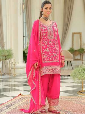 Women Ethnic Motifs Self Design Sequinned Kurta with Patiala & With Dupatta 1