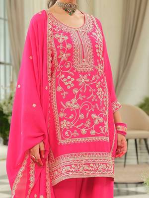 Women Ethnic Motifs Self Design Sequinned Kurta with Patiala & With Dupatta 5