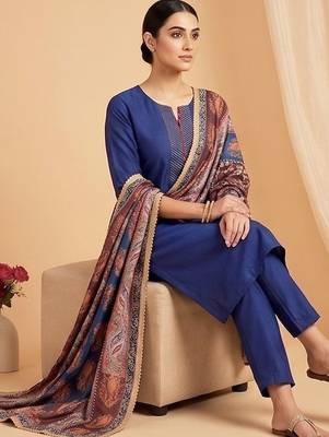 Women Ethnic Motifs Regular Kurta with Trousers & With Dupatta 5