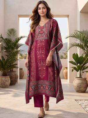 Women Ethnic Motifs Printed Regular Kurta with Trousers 1