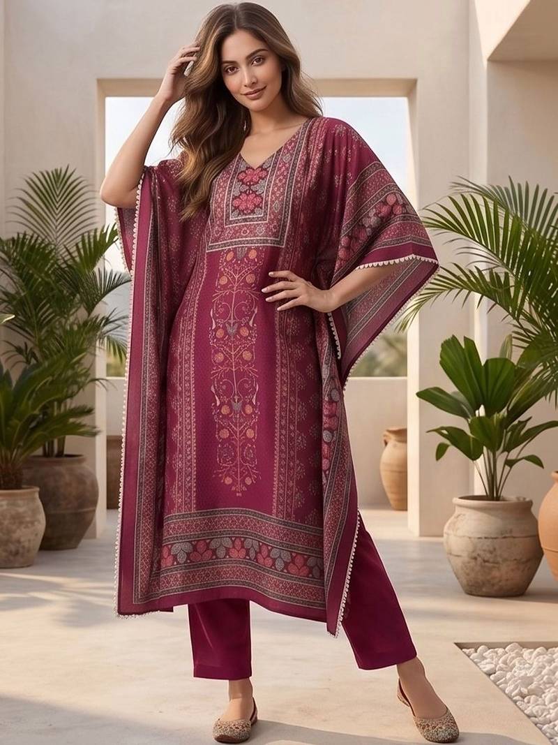 Women Ethnic Motifs Printed Regular Kurta with Trousers
