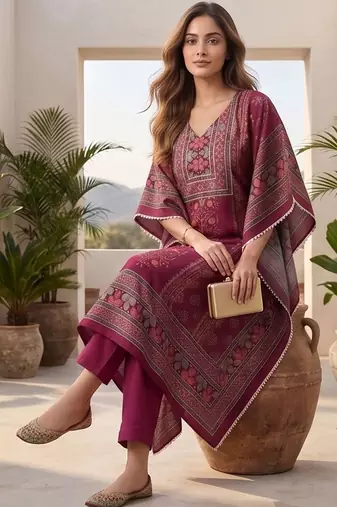 Women Ethnic Motifs Printed Regular Kurta with Trousers