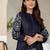Women Embroidered Balloon Sleeve Kurta With Trouser