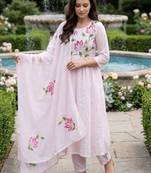 Women Floral Printed Regular Pure Cotton Kurta with Trousers & With Dupatta