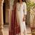 Women Embroidered Regular Thread Work Kurta with Trousers & With Dupatta
