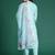 Floral Embroidered Linen Kurta with Trousers & Dupatta