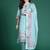 Floral Embroidered Linen Kurta with Trousers & Dupatta