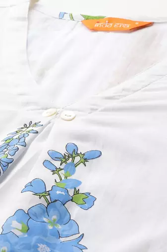 Floral Printed Regular Pure Cotton Kurta with Trousers