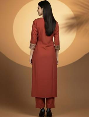 Women Ethnic Motifs Embroidered Regular Thread Work Kurta with Trousers & With Dupatta 6