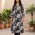 Women Floral Printed Regular Thread Work Pure Cotton Kurta with Trousers