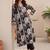 Women Floral Printed Regular Thread Work Pure Cotton Kurta with Trousers