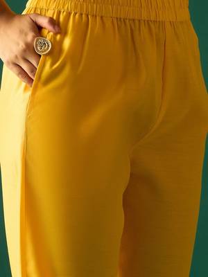 Women Ethnic Motifs Embroidered Panelled Kurta & Trouser With Dupatta 7