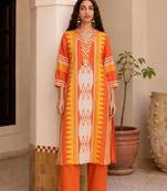 Women Ethnic Motifs Printed Regular Pure Cotton Kurta with Trousers