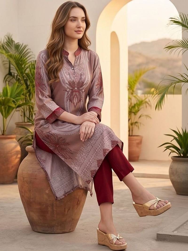 Women Ethnic Motifs Printed Regular Kurta with Trousers