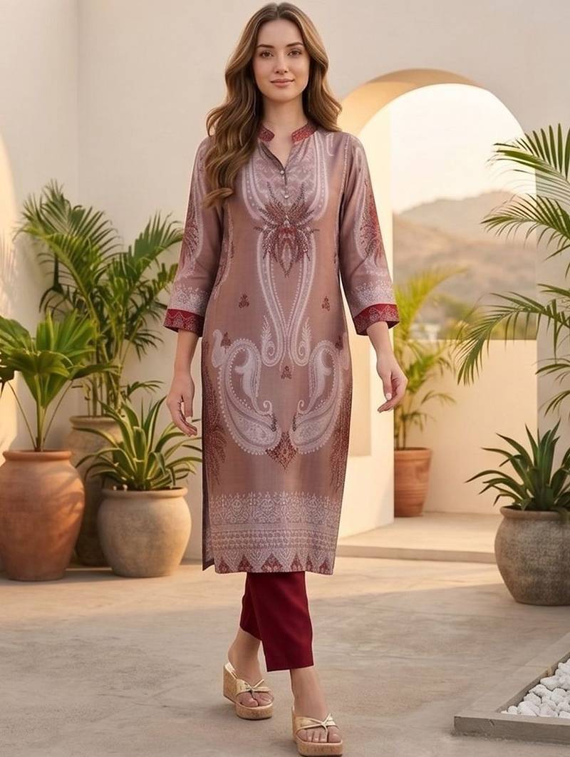 Women Ethnic Motifs Printed Regular Kurta with Trousers