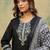 Floral Yoke Design Thread Work Straight Kurta With Trousers & Dupatta