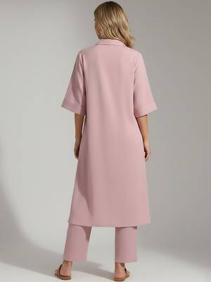 Women Regular Silk Crepe Kurta with Trousers 3