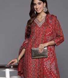 Women Ethnic Motifs Printed Regular Thread Work Kurta with Trousers & With Dupatta