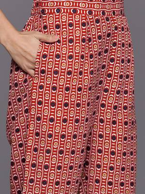 Women Ethnic Motifs Printed Regular Thread Work Kurta with Trousers & With Dupatta 4