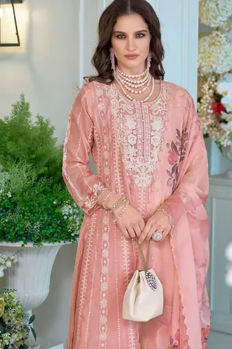Women Ethnic Motifs Embroidered Sequinned Anarkali Kurta with Trousers & Dupatta