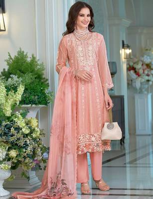 Women Ethnic Motifs Embroidered Sequinned Anarkali Kurta with Trousers & Dupatta 1