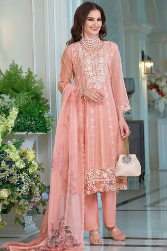 Women Ethnic Motifs Embroidered Sequinned Anarkali Kurta with Trousers & Dupatta