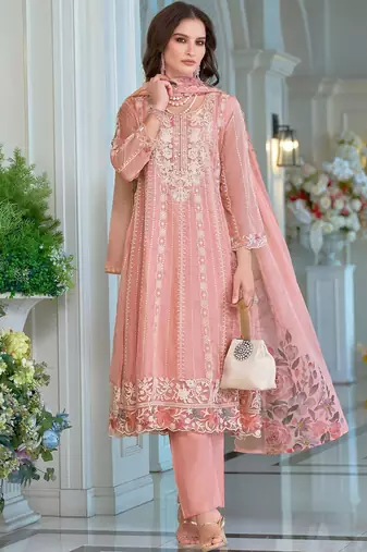 Women Ethnic Motifs Embroidered Sequinned Anarkali Kurta with Trousers & Dupatta