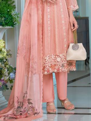 Women Ethnic Motifs Embroidered Sequinned Anarkali Kurta with Trousers & Dupatta 7