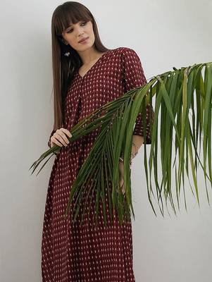 Abstract Printed Screen Technique Pure Cotton Kurta With Trousers 5