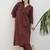 Abstract Printed Screen Technique Pure Cotton Kurta With Trousers