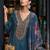 Floral Embroidered Panelled Thread Work A-Line Kurta With Trousers & Dupatta