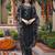 Black & White Floral Embroidered Regular Kurta With Trousers & Dupatta