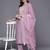 Floral Embroidered Regular Thread Work Kurta With Trousers & Dupatta