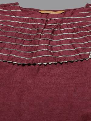 Yoke Design Gotta Patti Kurta with Trousers & With Dupatta 2