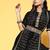 Deep Black Yoke Design Kurta with Solid Trousers