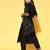Deep Black Yoke Design Kurta with Solid Trousers