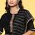 Deep Black Yoke Design Kurta with Solid Trousers