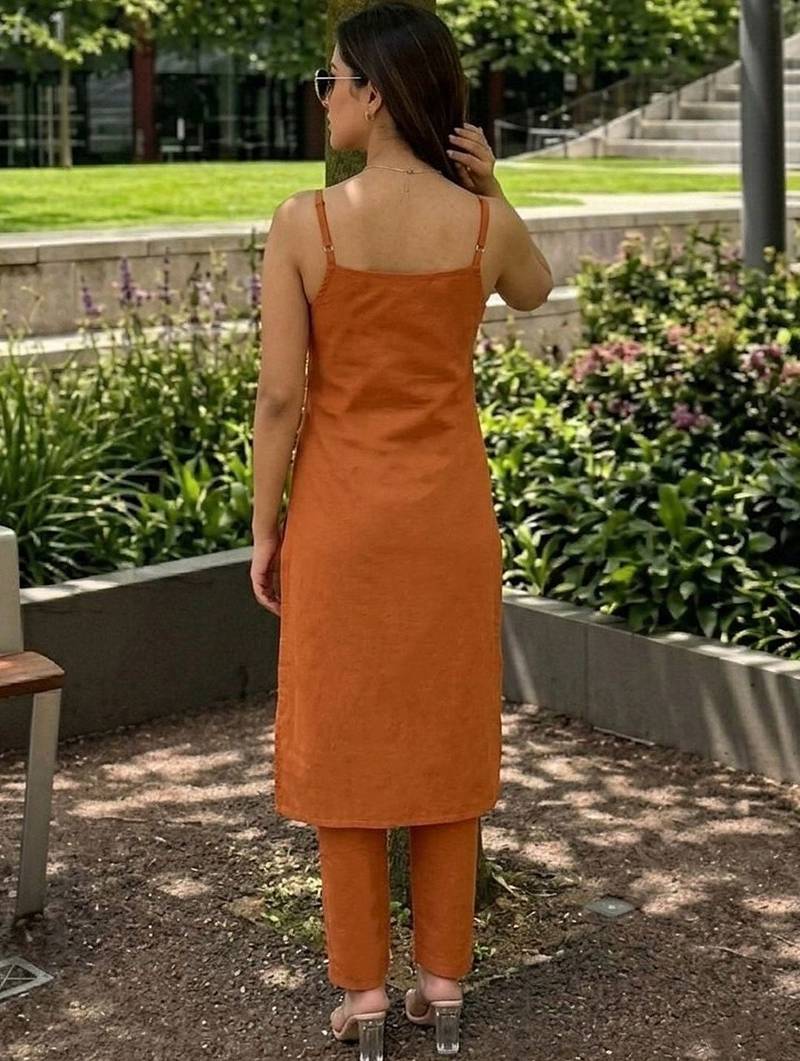 Women Embroidered Regular Mirror Work Kurta with Trousers