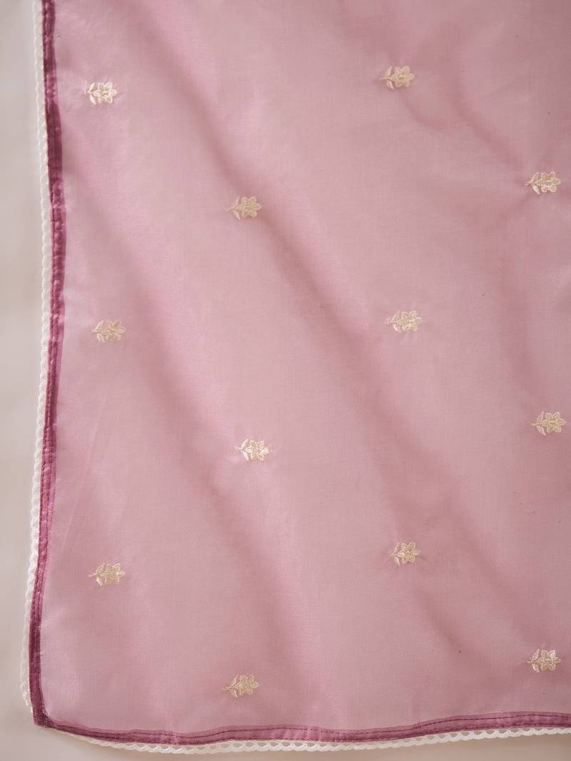 Women Floral Embroidered Kurta with Trousers & Dupatta