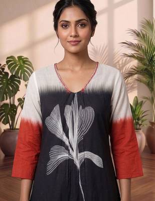 Mul Cotton Printed A Line Kurta With Trouser 4