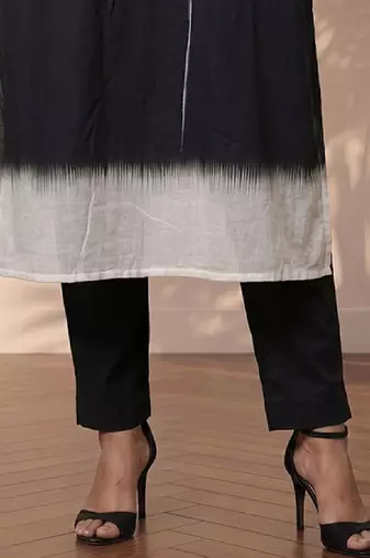 Mul Cotton Printed A Line Kurta With Trouser