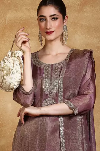 Women Floral Embroidered Kurta with Trousers & Dupatta